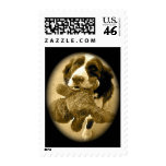 Precious And Her Fave Toy:  Sepia postage