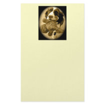 Precious And Her Fave Toy: Sepia stationery by puppiluv Precious And Her Fave Toy: Sepia stationery