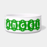 Precious Angel Cameo Font Dog Bowls