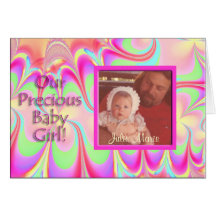 Precious Baby Girl Photo Card