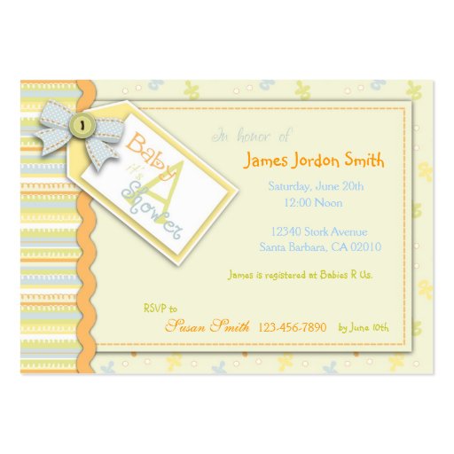 Precious Baby Reminder Notecard Business Cards (back side)