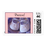 Precious! baby shoes postage stamps Invitations