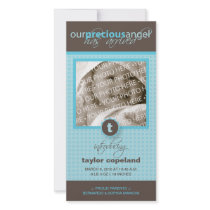 Precious (Blue) Birth Announcement Photo Card photo cards