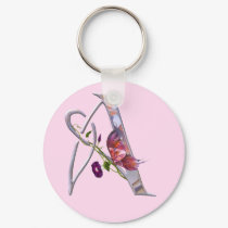 Precious Butterfly Initial A keychains