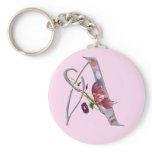 Precious Butterfly Initial A Keychain