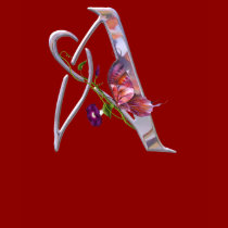 Precious Butterfly Initial A t-shirts