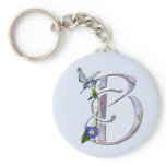 Precious Butterfly Initial B Key Chain