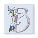 Precious Butterfly Initial B magnets by initials Precious Butterfly Initial B magnets