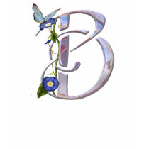 Precious Butterfly Initial B t-shirts