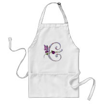 Precious Butterfly Initial C Apron