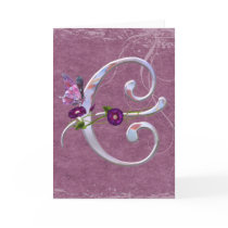 Precious Butterfly Initial C Greeting Card