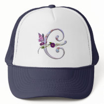 Precious Butterfly Initial E Trucker Hat