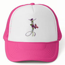 Precious Butterfly Initial J Trucker Hat