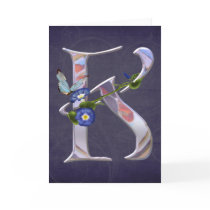 Precious Butterfly Initial K Greeting Cards