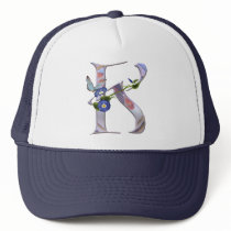 Precious Butterfly Initial K Mesh Hats
