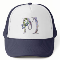 Precious Butterfly Initial M Mesh Hat