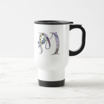 Precious Butterfly Initial M Mugs