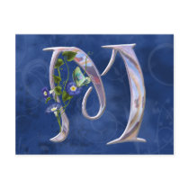 Precious Butterfly Initial M Post Cards