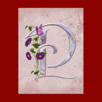 Precious Butterfly Initial P postcards
