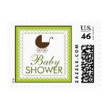 Precious Carriage Baby Shower Stamp: lime green