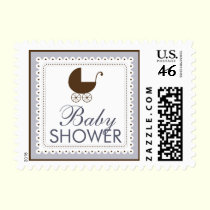 Precious Carriage Baby Shower Stamp: periwinkle stamps
