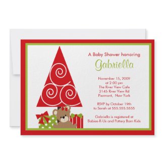 Precious Christmas Holiday Baby Shower Invitation invitation