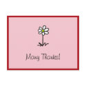 Precious Daisy Many Thanks Personalized Card postcards by Designdivaad Precious Daisy Many Thanks Personalized Card postcards