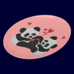Precious Panda Hearts plates
