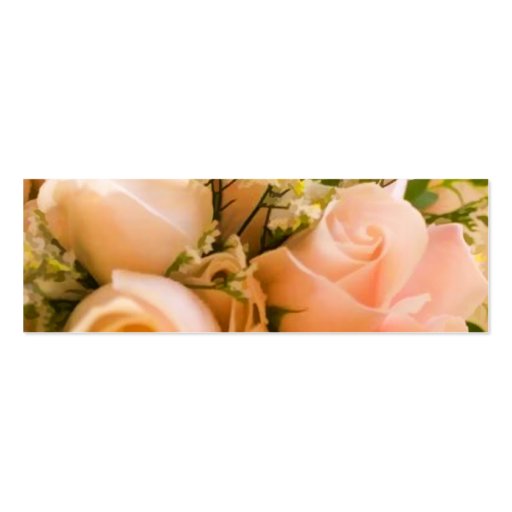 PRECIOUS PEACH ROSE WEDDING FAVOR TAGS BUSINESS CARD TEMPLATES (front side)