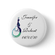 Precious Peacock button