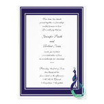 Precious Peacock in Purple, Teal, and Green Custom Invitations