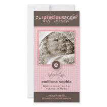 Precious (Pink) Birth Announcement Photo Card photo cards