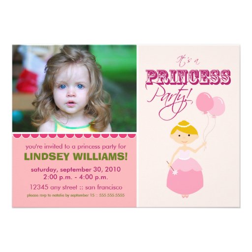 Precious Princess Party Invitation (pink)
