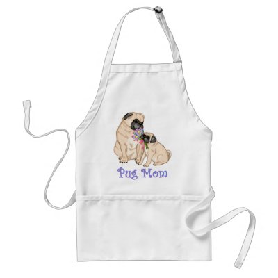 Precious Pug Mom Aprons by designsbydandy