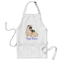 Precious Pug Mom Aprons by designsbydandy Precious Pug Mom Aprons