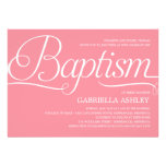 Precious Script Baptism Invitation - Pink invitations