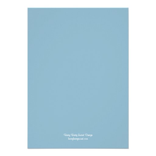 Precious Script Photo Christening Invitation -Blue