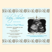 Precious Sonogram Baby Shower Invitation (blue) invitations