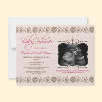 Precious Sonogram Baby Shower Invitation (pink) invitations