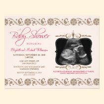 Precious Sonogram Baby Shower Invitation (pink) invitations