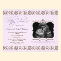 Precious Sonogram Baby Shower Invitation (purple) invitations