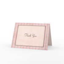Precious Stripes Thank You Card (Pink)