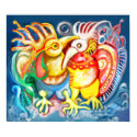 Precolumbian birds posters