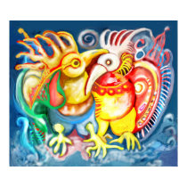 Precolumbian birds posters