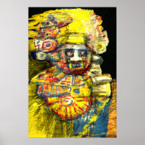 Precolumbian God Poster