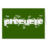 Precycle Greeting Card with White Lettering