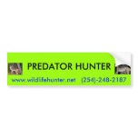 , PREDATOR HUNTER, www.wildlife... Bumper Stickers