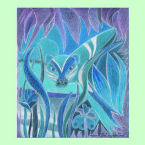 'Predator in Blue' art print large posters