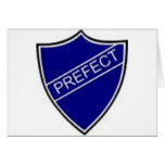Prefect Badge Blue Greeting Cards