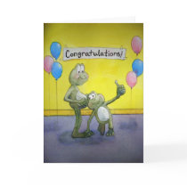 Pregnancy Announcement New Baby Card Frog by icansketchu Pregnancy Announcement New Baby Card Frog